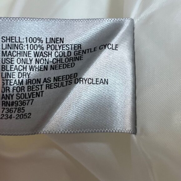 Worthington Linen Pants Trousers Womens 12T Tall White Wide-Leg - Picture 12 of 12